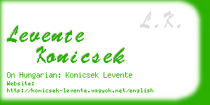 levente konicsek business card
